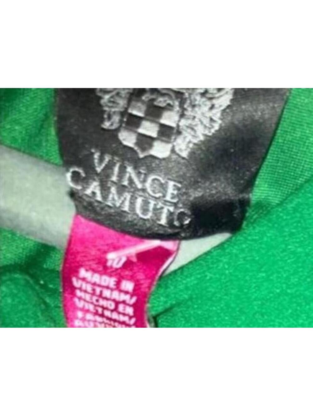Vince Camuto Green Ruffle Midi Dress Womens Size 10 Wedding Guest Ruffle Summer - Picture 2 of 7